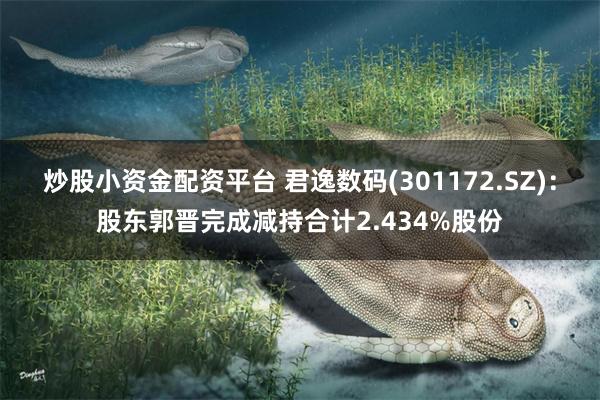 炒股小资金配资平台 君逸数码(301172.SZ)：股东郭晋完成减持合计2.434%股份