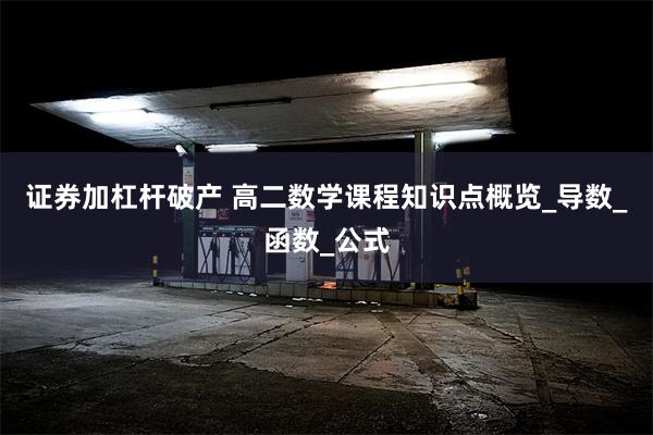 证券加杠杆破产 高二数学课程知识点概览_导数_函数_公式