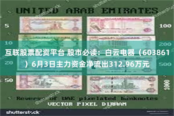 互联股票配资平台 股市必读：白云电器（603861）6月3日主力资金净流出312.96万元